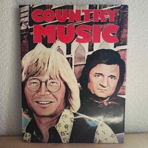 Vintage 1976 Hardcover Country Music Book by Bryan Chalker - Johnny Cash Denver